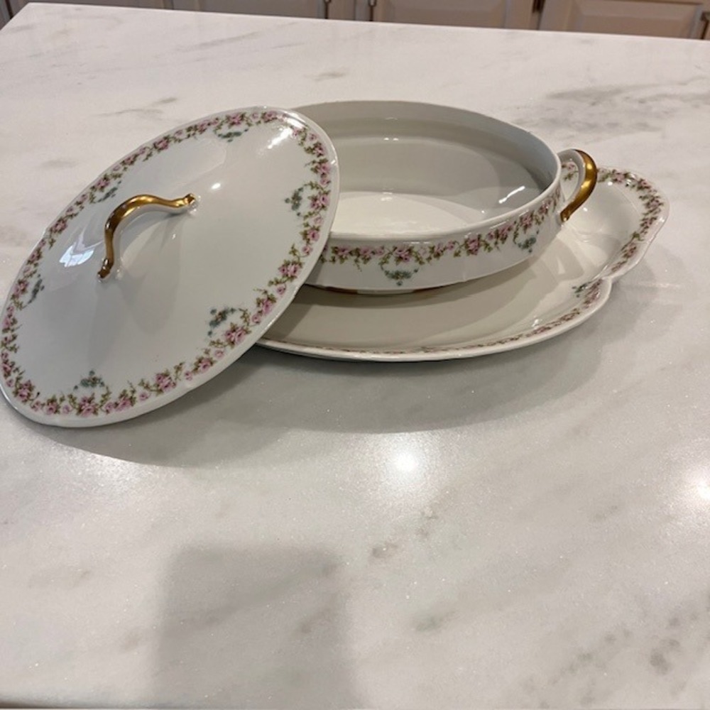 Theodore Haviland Serving Dish Set Floral Gold Trim Elegant China - Picture 9 of 10
